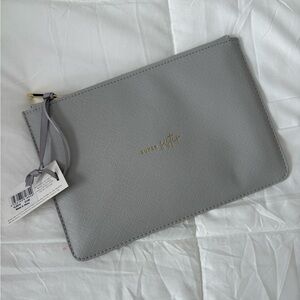 NEW!!!Katie Loxton Gray Clutch with Gold Accents